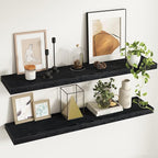 Fun Memories 48Inch Floating Shelves, 9.3Inch Deep Rustic Wall Shelves - Extra Deeper & Thicker Wall Mounted Storage Shelf fo