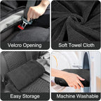 Back Seat Cover Waterpoof Rear Bench Towel Seat Cover for Gym Swimming Surfing Running, Non-Slip Rear Seat Protector Universa