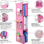 ABRA® 3 Shelf Hanging Locker Organizer for School, Gym, Work, Storage | Deep Shelves 6”x 9”| Eco-Friendly Fabric Healthy for 