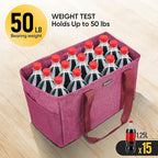 BALEINE Soft 9 Gallon Extra Large Utility Tote, Foldable Reusable Storage Bag (Berry Pink)