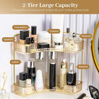 Aveniee Corner Bathroom Counter Organizer, Bathroom Countertop Shelf Makeup Organizer for Vanity Perfume Tray for Corner Stor