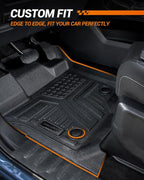 SEALIGHT Custom Fit Floor Mats for Chevy Silverado & GMC Sierra 1500 Crew Cab 2019-2026 Models | All Weather Protection, 3D Scanning Design, Non-Slip, Waterproof & Durable