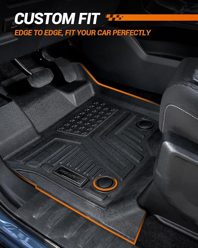 SEALIGHT Custom Fit Floor Mats for Chevy Silverado & GMC Sierra 1500 Crew Cab 2019-2026 Models | All Weather Protection, 3D Scanning Design, Non-Slip, Waterproof & Durable