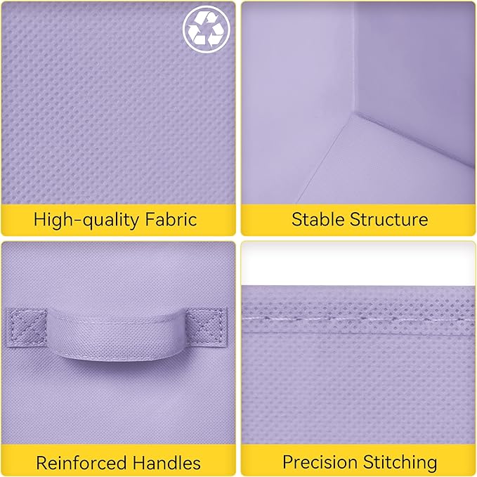 Cupic Cupid 11 Inch Storage Cube, Fabric Cube Storage Bin with Handles, Storage Cube Organizer for Clothes and Toys, Collapsi
