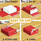 SpaceAid 6 Pack Bed Sheet Organizers and Storage, Foldable Sheet Organizer with Window for Linen Closet, Set Folder Keeper fo