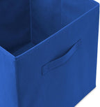 Casafield Set of 6 Collapsible Fabric Cube Storage Bins, Royal Blue - 13" Foldable Cloth Baskets for Shelves, Cubby Organizer