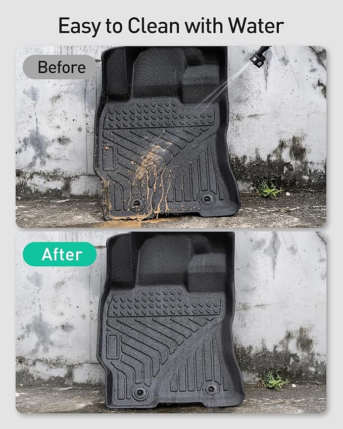 Car Floor Mats for Toyota Prius: 2004 2005 2006 2007 2008 2009 All Weather Accessories for Prius 2004-2009 Black Cargo Liner 4PCS Carpet Custom Fit for Toyota Prius 04-09 Automotive TPE Floormats