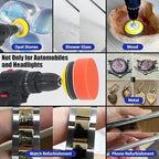 133 PCS Sanding Disc Drill Polishing Kit Sanding Attachment, 3 Inch Wet Dry Headlight Restoration Kit, Hook and Loop Sandpape