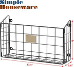 Simple Houseware Grid Single Pocket Wall Mount File Holder with Tag Slots, 3 Packs, Black