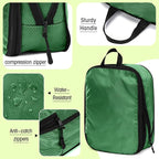 5 Pack Compression Packing Cubes for Travel Space Saving Cubes Luggage Organizer for Suitcase(Green,S)