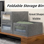 Fordonral 4 Pack Closet Organizers and Storage Bins, Storage Containers for Organizing Clothing, Jeans, Toys, Books, Shelves,