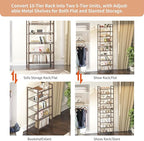 10 Tier Shoe Rack, Tall Metal Shoe Storage with Adjustable Shelves, Holds 20-25 Pairs, Stackable Shoe Stand for Garage Hallwa