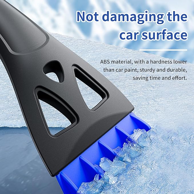 31.5" Snow Brush & Ice Scraper for Car Windshield, 3 in 1 Extendable Snow Brush with Squeegee, Detachable Snow Removal Tool with Comfortable Ergonomic Foam Grip for Cars, Suvs, Trucks, RVs