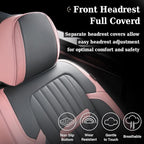 Coverado Car Seat Covers Front, Seat Covers for Cars, Waterproof 2-Pack Car Seat Cushions, Leather Carseat Seat Protectors, U