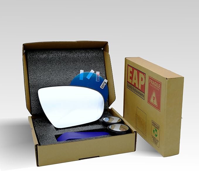 EAP Passenger Side Mirror Glass Compatible with Kia Optima 2011-2015, Heated 876212T100 876212T110