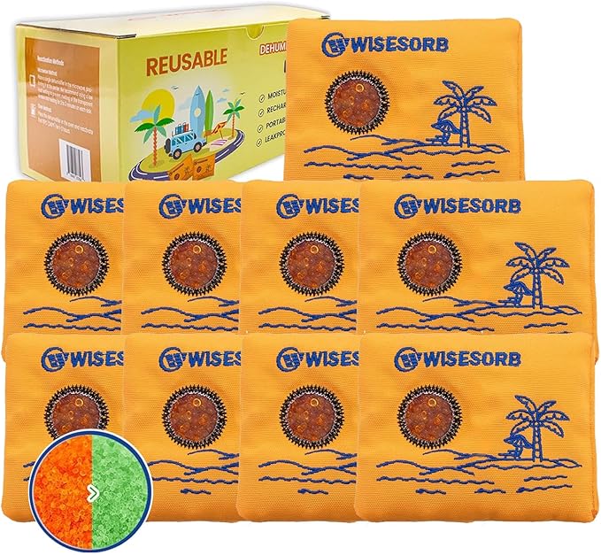 100gx80pcs Rechargeable Desiccant Packs for Storage, Color Indicating Silica Gel Packets Moisture Absorbers with Visible
