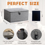 Locking Game Toy Storage Organizer Lock Box Toy Storage Bins Game Toys Storage Bags with 4 Drawstring Bags, Large capacity 16