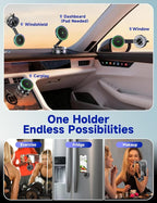 for Magsafe Car Mount Charger, 15W Faster Charging Wireless Car Charger [105+LBS Suction & 3800gf Magnetic] 360° Adjustable, Magnetic Phone Holders for Your Car for iPhone & Android