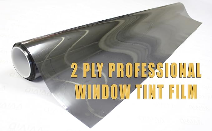 VViViD Complete Car Window Wrap 60% Smoke Tint Glass Vinyl Film 2-roll 30 inches x 60 inches Combo Pack