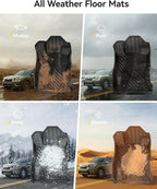 3W Floor Mats for Subaru Forester 2019-2023 2024, Custom Fit TPE All Weather Floor Liners, 1st & 2nd Row Full Set Car Accessories