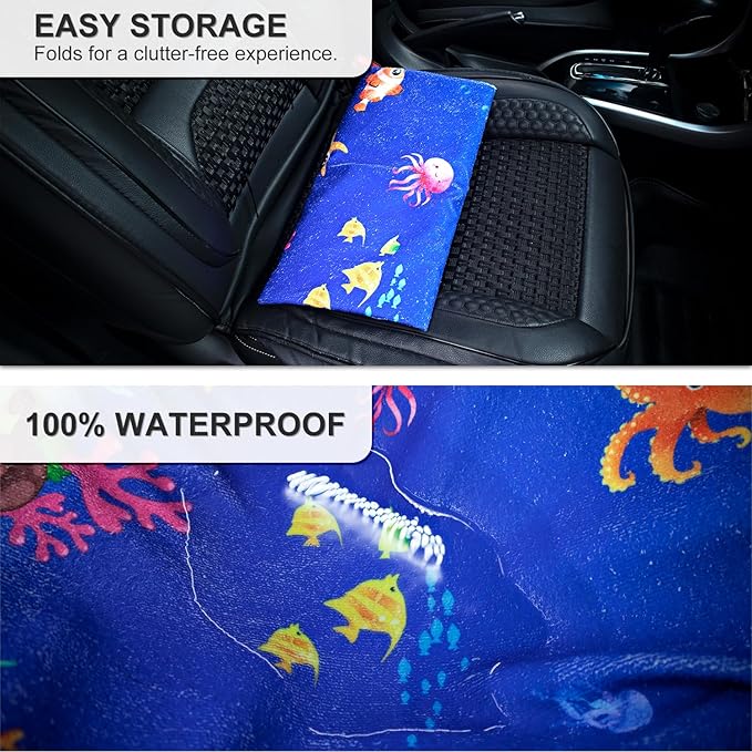 Waterproof Sweating Car Seat Cover for Post Gym Workout, Running, Swimming, Beach and Hiking, Universal Fit Non-Slip Bucket S