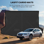 LASFIT Cargo Mat for Subaru Crosstrek 2016-2017/XV Crosstrek 2013-2015/Impreza 2012-2016(Impreza not fit Seden),All Weather TPE Custom Fit Easy Clean Durable Trunk Mat for Subaru Cargo Liner,Black