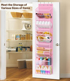 MISSLO 12 Tier Over the Door Shoe Organizer Breathable Mesh Hanging Shoe Rack for Closet Storage Shoe Holder for Door Fit 24 