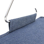 Household Essentials Hanging Cotton Blend Closet Organizer with 3 Storage Shelves, Denim