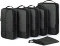 BAGSMART Compression Packing Cubes for Travel, 6 Set Packing Cubes for Carry on Suitcases, Compression Travel Cubes & Suitcas