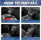 LILYPELLE Upgraded Snow Chains 10 Pack, Tire Chains for Cars/SUVs/Pickup Trucks, Emergency Anti Slip Tire Traction Chains for