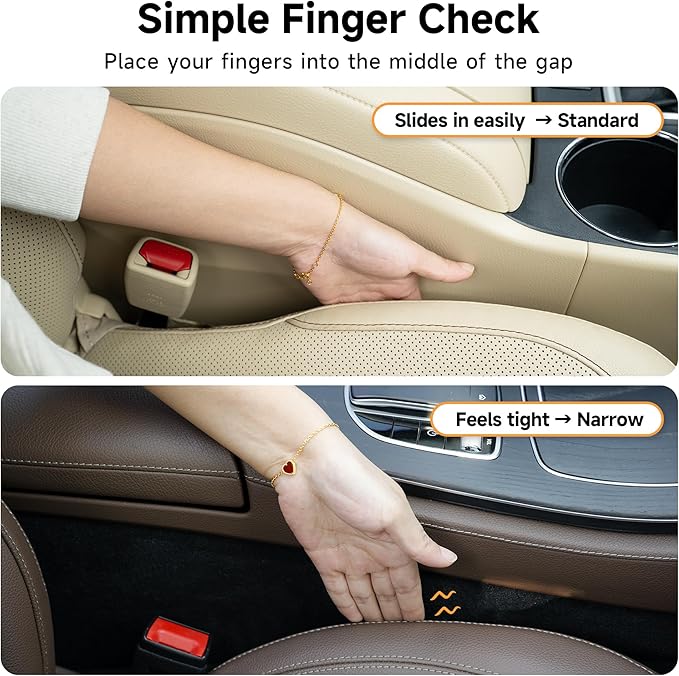 Car Seat Gap Filler Set of 2, 3IN1 Seat Side Gap Filler Plug with Storage Slot & Hook Function, Soft Foam Universal Fit Car SUV Truck Fill Gap Between Seats Console Organizer（Narrow Black）