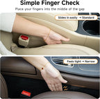 Car Seat Gap Filler Set of 2, 3IN1 Seat Side Gap Filler Plug with Storage Slot & Hook Function, Soft Foam Universal Fit Car SUV Truck Fill Gap Between Seats Console Organizer（Narrow Black）