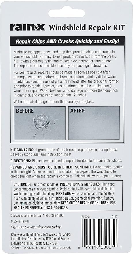 Rain-X Headlight Restoration Kit + Windshield Repair Kit