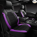 CAR PASS Leather Car Seat Covers Front Seats only, with Air Mesh Front Seat Covers Breathable, Cool Automotive Seat Covers 2 