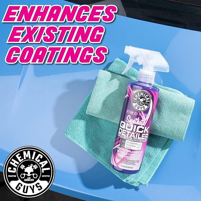 Chemical Guys Synthetic Quick Detailer – High Gloss Quick Detailer Spray, Safe for Cars, Trucks, SUVs, Motorcycles and RVs, R