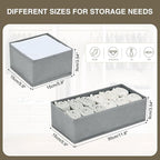 DIMJ Drawer Organizer Clothes Set of 8, Foldable Closet Drawer Organizer, Underwear Drawer Box, Fabric Drawer Dividers for Ba