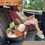 Noaman Car Organizer - 2025 Upgraded Leather Car Storage Organizer for Front Back Seat or Floor with 3 Metal Handles 6