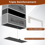 5 Tier Over The Door Organizer - Large Capacity Behind Door Hanging Shelves with 10 Mesh Pockets and Clear Windows, Closet Or
