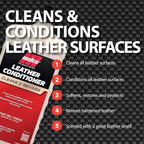 Malco Leather Conditioner for Cars - Cleans and Conditions Automotive Seats & Surfaces/Natural Moisturizers Soften, Restore a