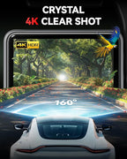 REDTIGER F4 4K Dash Cam Front, 2.2 inch Mini Car Camera, 2160P UHD Touch Screen, Voice Control, Included 32GB Card, Night Vis