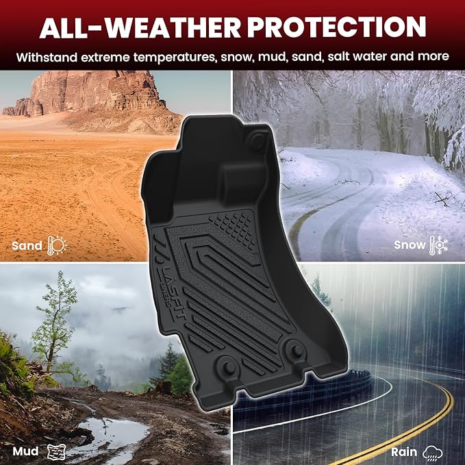 LASFIT Floor Mats & Cargo Mat for Subaru Forester 2018 2017 2016 2015 2014, All Weather TPE Custom Fit Easy Clean Durable No-Curling Car Accessories for Forester 2014-2018 Floor Mats & Trunk Liner