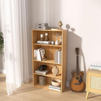 Wooden 4 Cube Storage Organizer,4 Tier Low Bookcase Storage Display Organizer, 44 Inch Versatile Cubes Shelf and Cubby Unit f