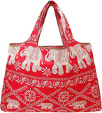 allydrew Large Foldable Tote Nylon Reusable Grocery Bags, 6 Pack