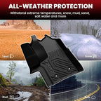 LASFIT Floor Mats for 2022-2026 Ford Transit Vinyl Floor Transit 150/250/350/350HD(Not for Transit Connect) All Weather Protector TPE Van Floor Liners for Transit Cargo/Passenger/Crew Vans, Black
