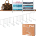 Wire Shelf dividers, Heavy Duty-Shelf dividers, [3.9"] Reinforced Wide BottomAnti &Tip Bottom Stability,Durable Coated Steel,