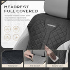 Coverado Leather Car Seat Cover for 2 Seats Front Seat Covers Waterproof Seat Covers 2-Pack Luxury Car Seat Protectors Univer