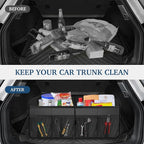 Femuar Car Trunk Organizer, Car Storage Organizer with Large Capacity Waterproof Collapsible Trunk Organizer for Car Suv/Jeep/