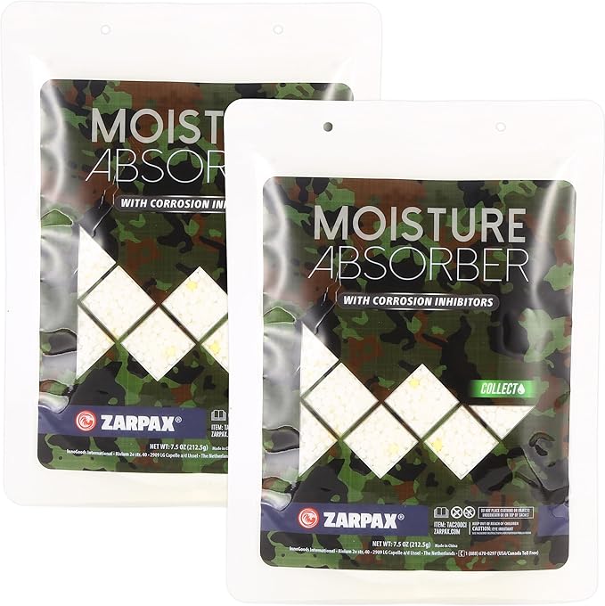 Moisture Absorbers For Gun Safe 7.5 oz/212g - Gun Safe Dehumidifier Prevents Corrosion - Protects Gun & Gear - Desiccant