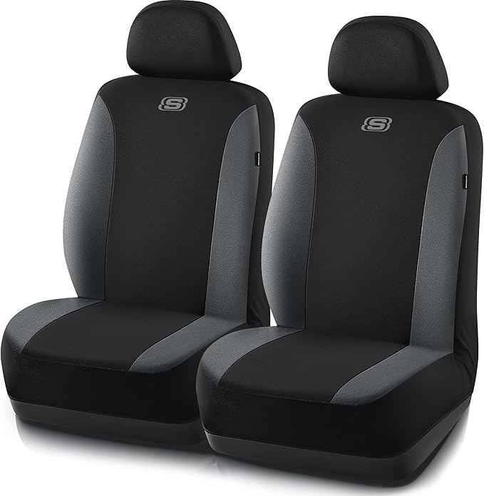 Skechers Seat Covers, Premium Breathable Polyester Car Seat Covers, Car Seat Covers Front Seats Airbag Compatible, Automotive