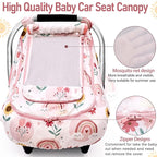 Waterproof Baby Car Seat Cover，YVMVDV Patented Cold Weather Carseat Cover for Babies,Infant Car Seat Cover Canopy for Boy Gir